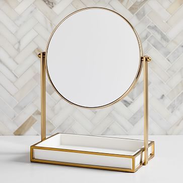 Modern Resin Stone Vanity Mirror | West Elm (US)