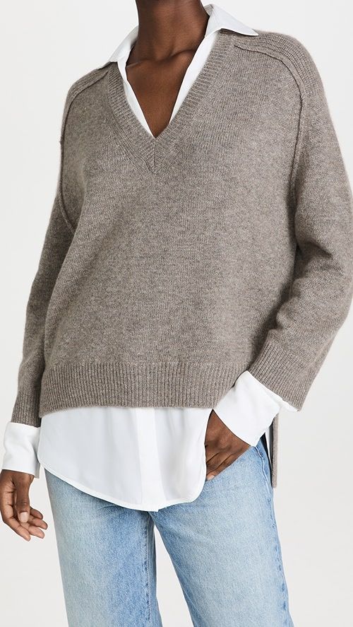 V Neck Layered Pullover | Shopbop