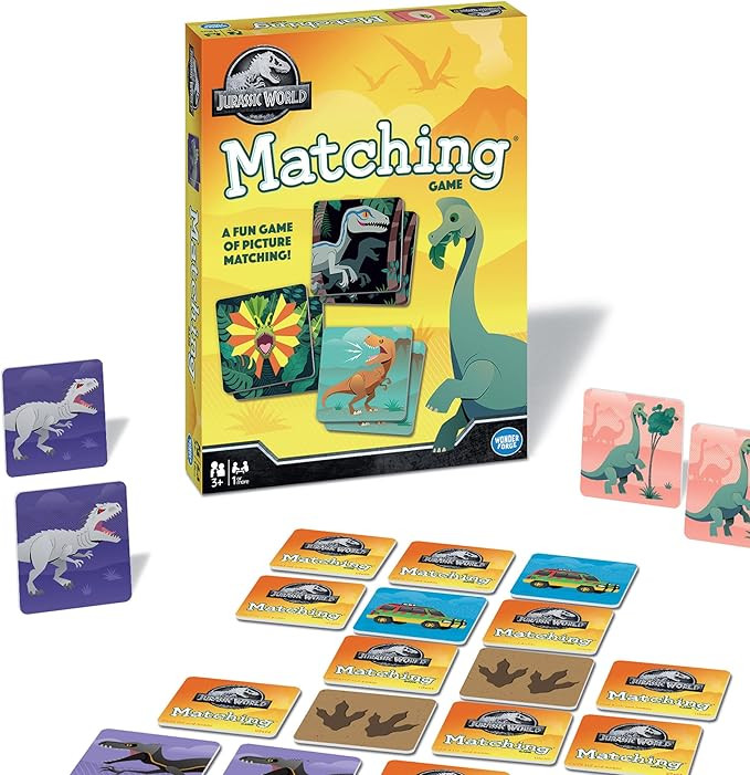 Wonder Forge Jurassic World Matching Game - Glow-in-the-Dark Dinosaur Memory Challenge for Kids A... | Amazon (US)
