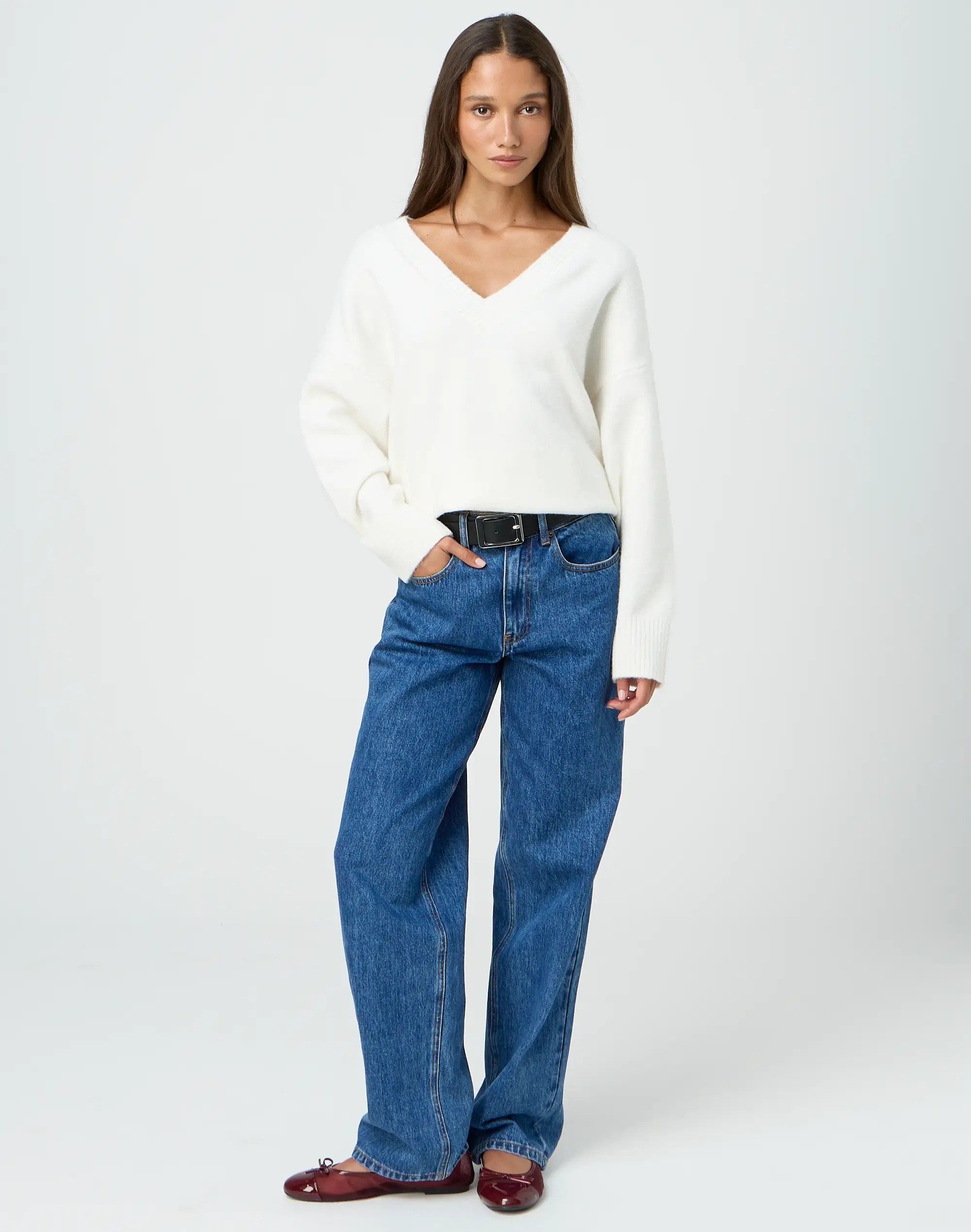 Cosy V Neck Knit Jumper | Glassons (Australia)