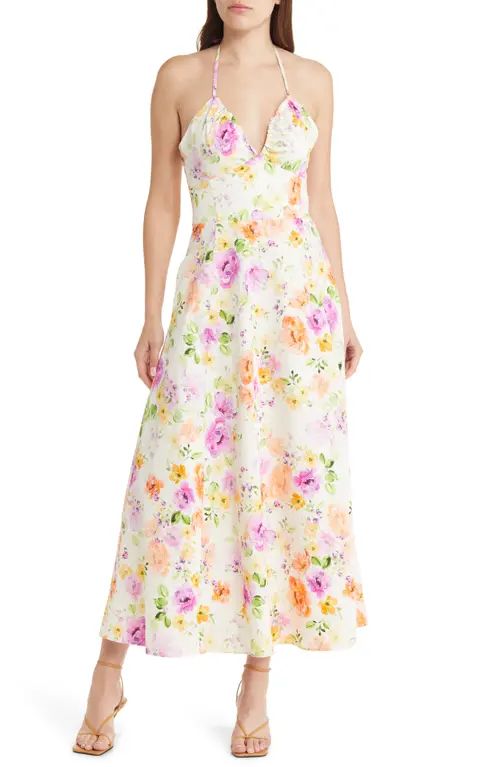 Favorite Daughter The Halting Traffic Maxi Dress in Oahu Watercolor Fl at Nordstrom, Size 12 | Nordstrom