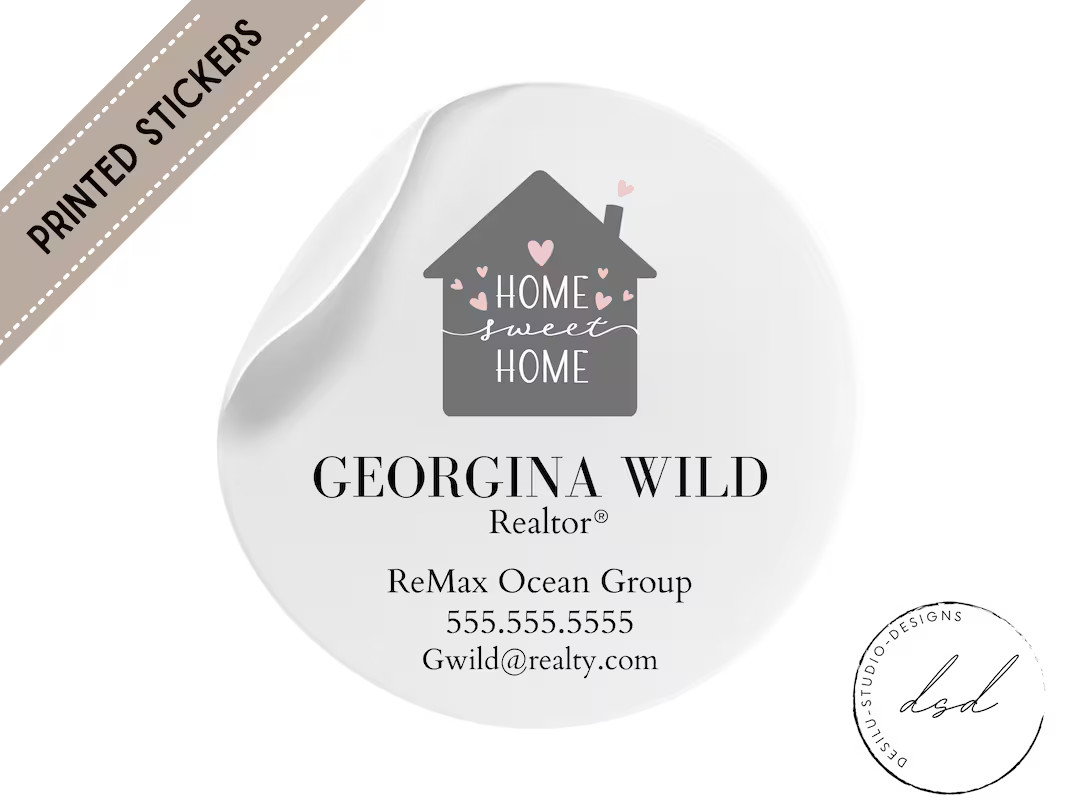 Personalized Labels for Realtor Open House 24 Custom Stickers for Cookie and Candy Giveaway Real ... | Etsy (US)