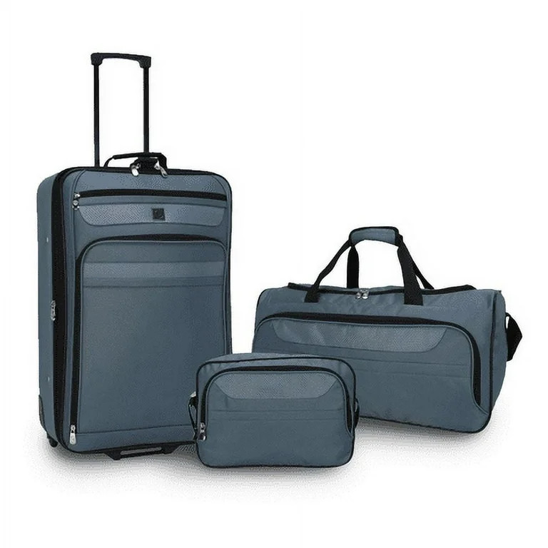 Protege 3-Piece Softside Luggage Value Travel Set - Blue | Walmart (US)