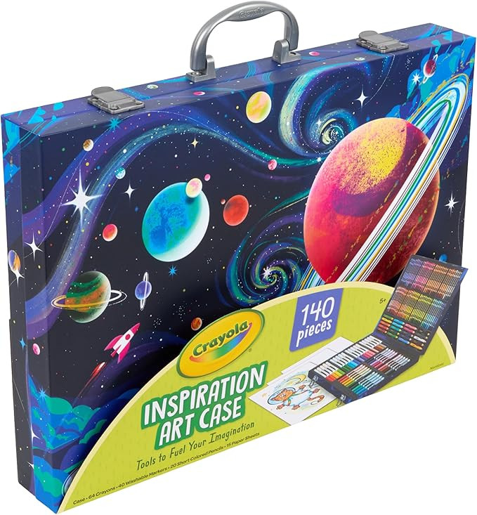 Crayola Inspiration Art Case Space Coloring Set (140pcs), Art Kit for Kids, Crayons, Markers, Pen... | Amazon (US)