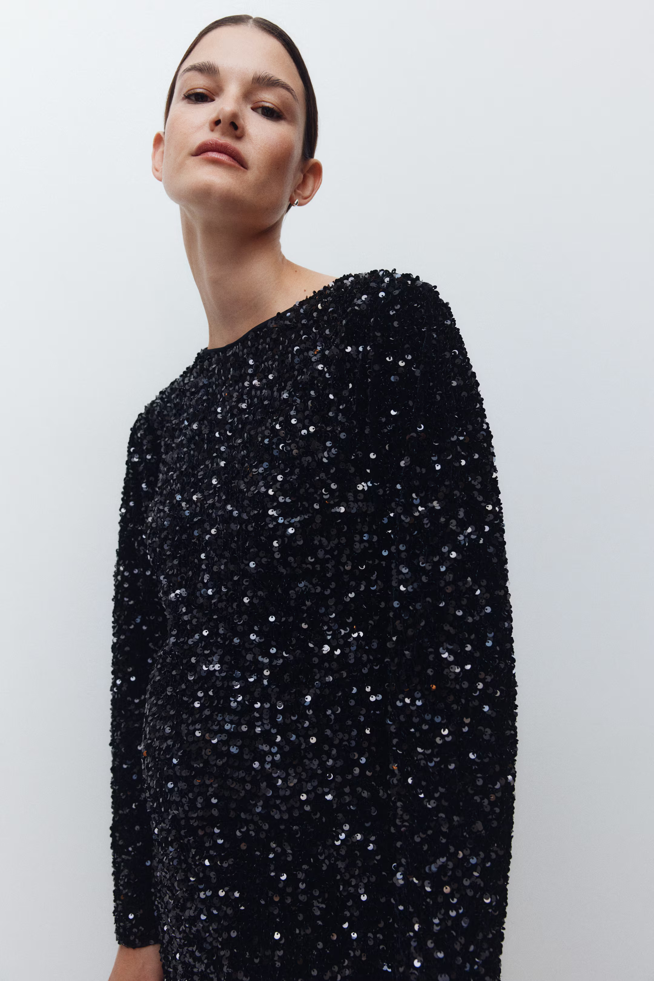 MAMA Sequined dress - Black - Ladies | H&M US | H&M (US + CA)