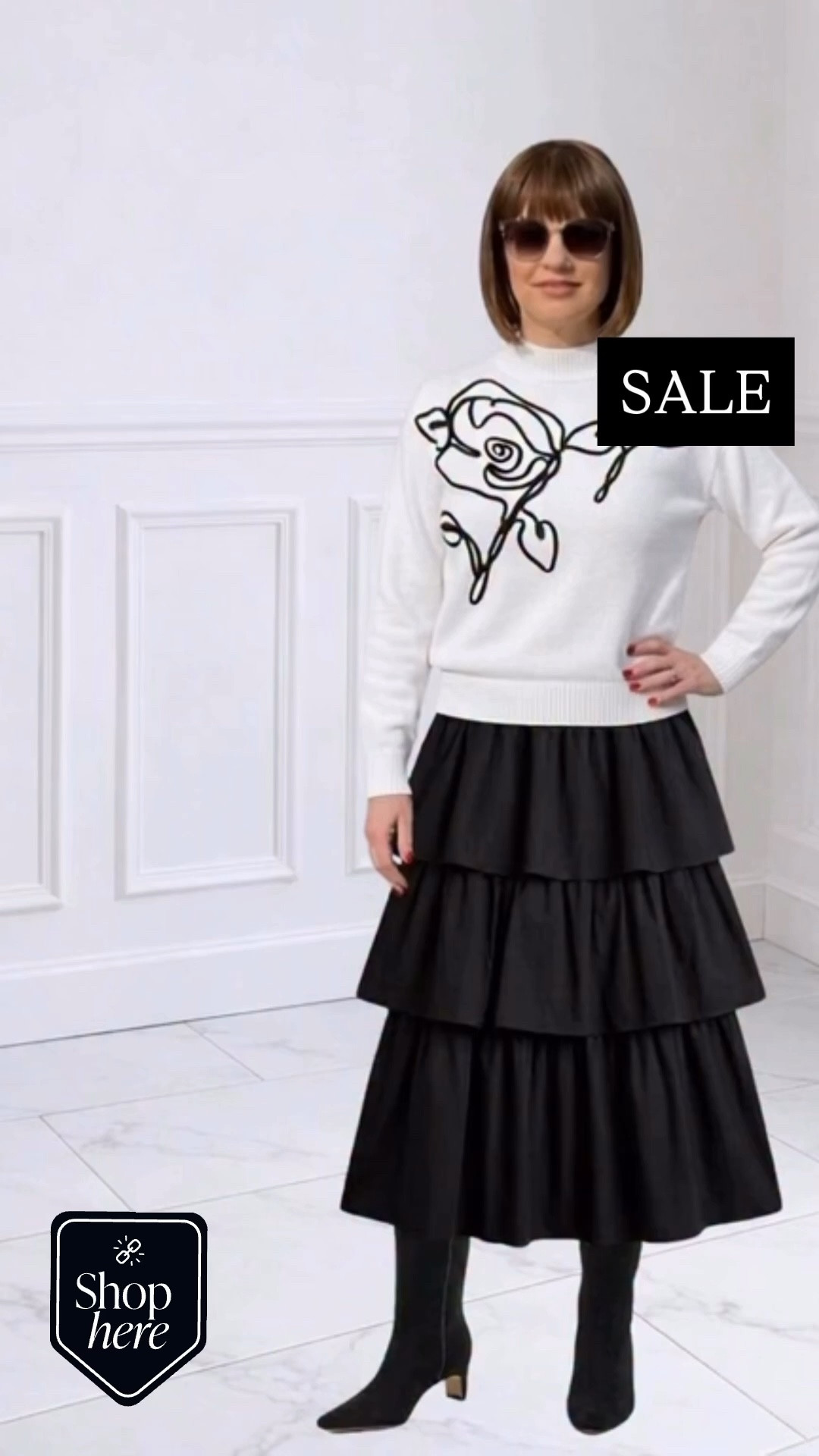 ‼️SALE‼️Sweater + Ruffled Skirt + Boots are ALL on SALE!! LOFT is 50% + 20% OFF SALE‼️
Wearing XS in Sweater + 6 in Skirt 
Love ❤️ the black detail on the Sweater ❤️ Sold in Petite too...

Follow my LTK @fashionistanyc on the @shop.LTK app to view this post and get my exclusive app-only content!

#liketkit #LTKgrwm #LTKootd #LTKSaleAlert #LTKWorkwear #LTKTravel #LTKdayinmylife
@shop.ltk
https://liketk.it/62n8J
