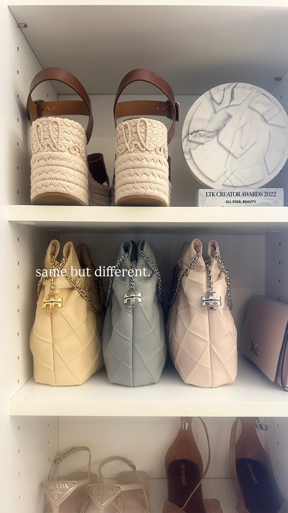 The most perfect, versatile bag. Select colors on sale! Can be worn as a clutch, cross body, or top handle. 
Colors- vanilla soft serve, gray, and pale pink 