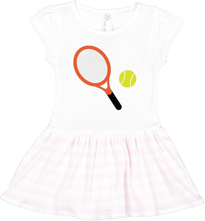 inktastic Tennis Racket and Ball Toddler Dress | Amazon (US)