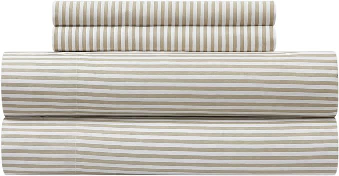 Chic Home Brooke 4 Piece Sheet Set Super Soft Contemporary Two Tone Striped Pattern Design – In... | Amazon (US)