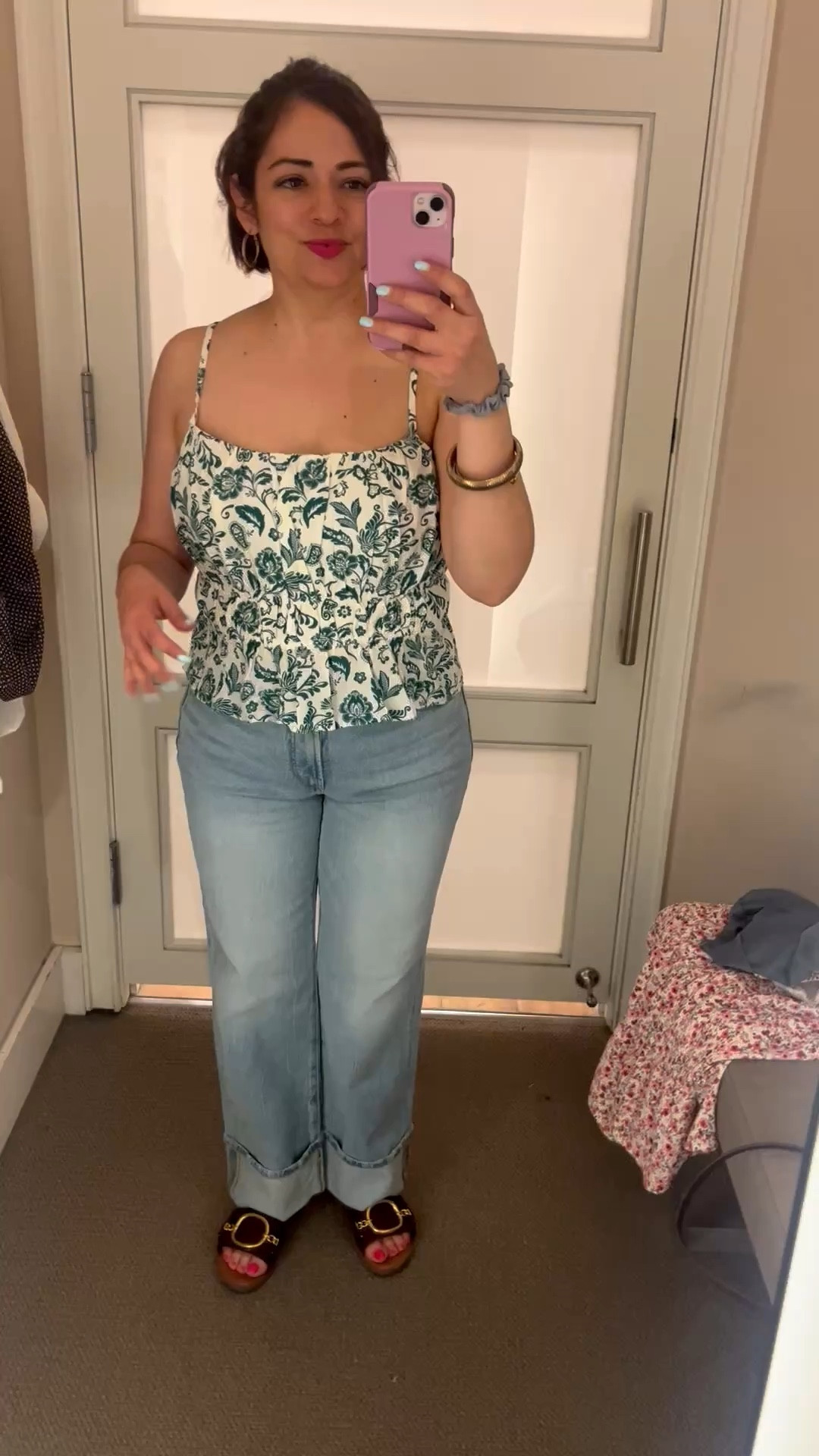 Cutest peplum cami top wearing a size medium but needed a small on sale for 50% off 



#LTKPetite #LTKSaleAlert