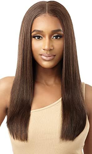 Outre 100% Human Hair Blend 13X6 Hand-Tied 360 Lace Frontal Wig - MARISA (Color:DRFF2/VANICHO) | Amazon (US)