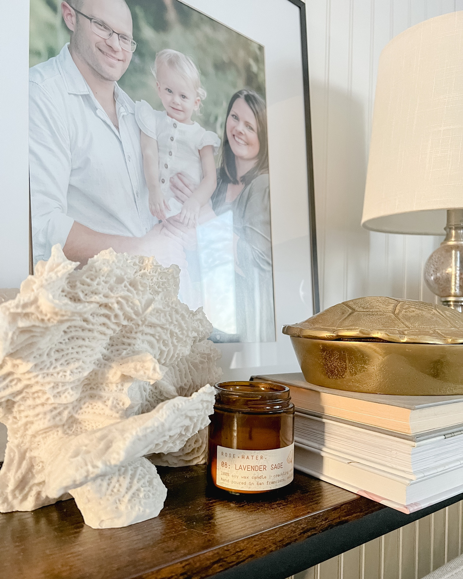 COASTAL FARMHOUSE by Lettered Farmhouse 

coral decor / tortoise decor / book shelf styling / sofa table / book stacks / coastal decor 

#LTKunder50 #LTKfamily #LTKhome