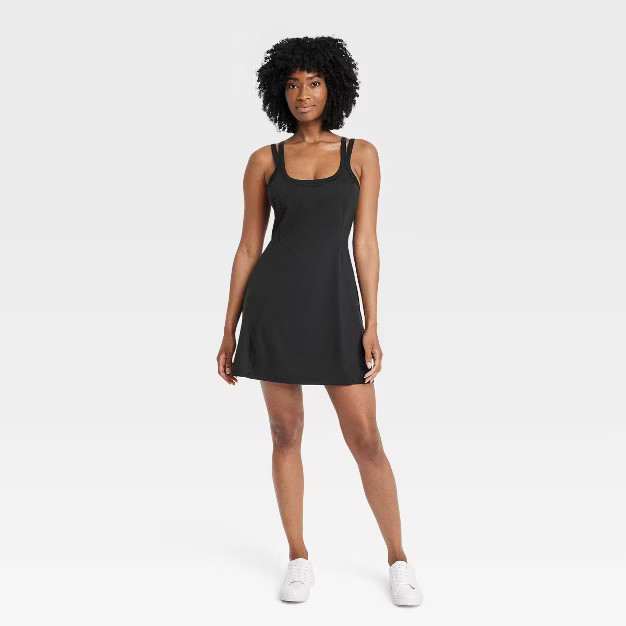 Women's Lined Knit Dress - All in Motion™ Black XS | Target