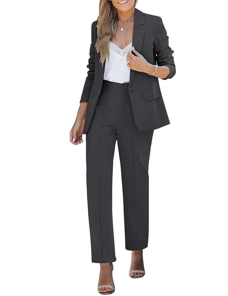 luvamia Women's Two Piece Sets Pants Suits Dressy Business Casual Outfits Professional Blazer Pan... | Amazon (US)