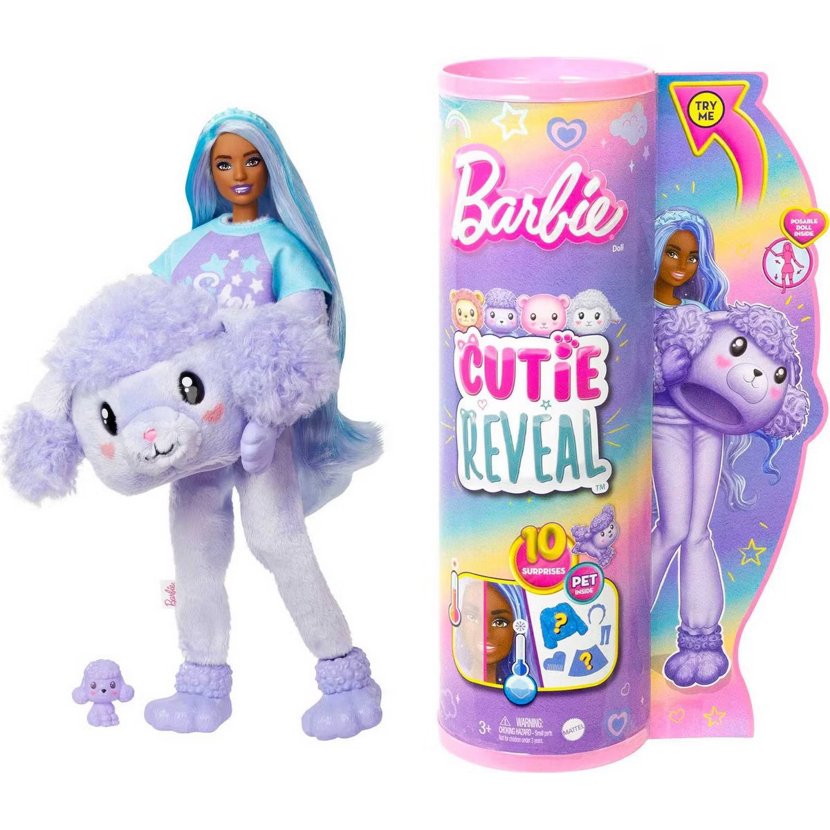 Barbie Cutie Reveal Cozy Cute Tees Series Poodle Doll | Target