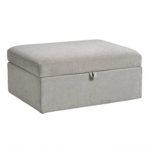 Emmett Gray Modular Sectional Storage Ottoman | World Market