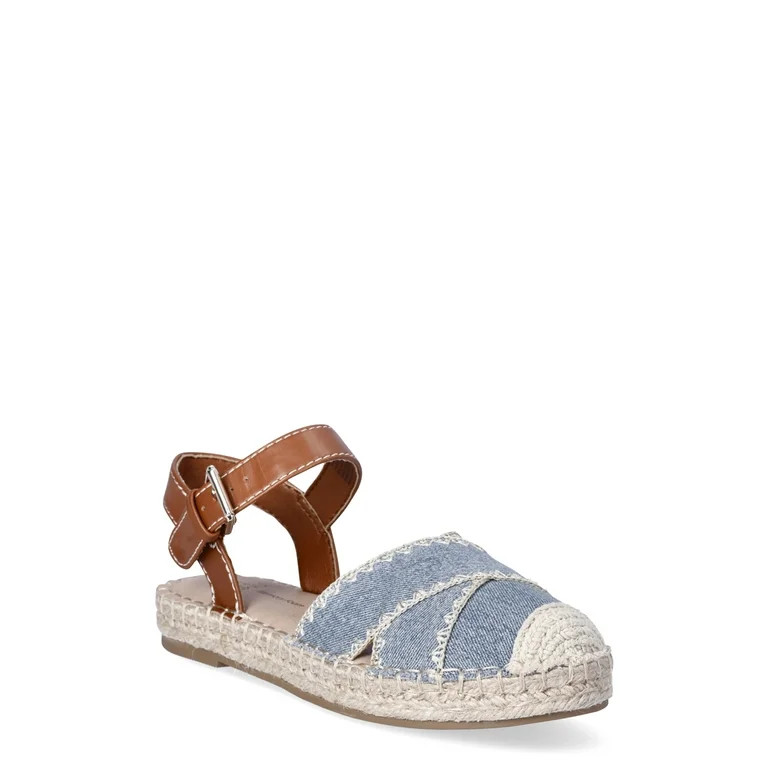 Time and Tru Women’s Espadrille Flats with Ankle Strap | Walmart (US)