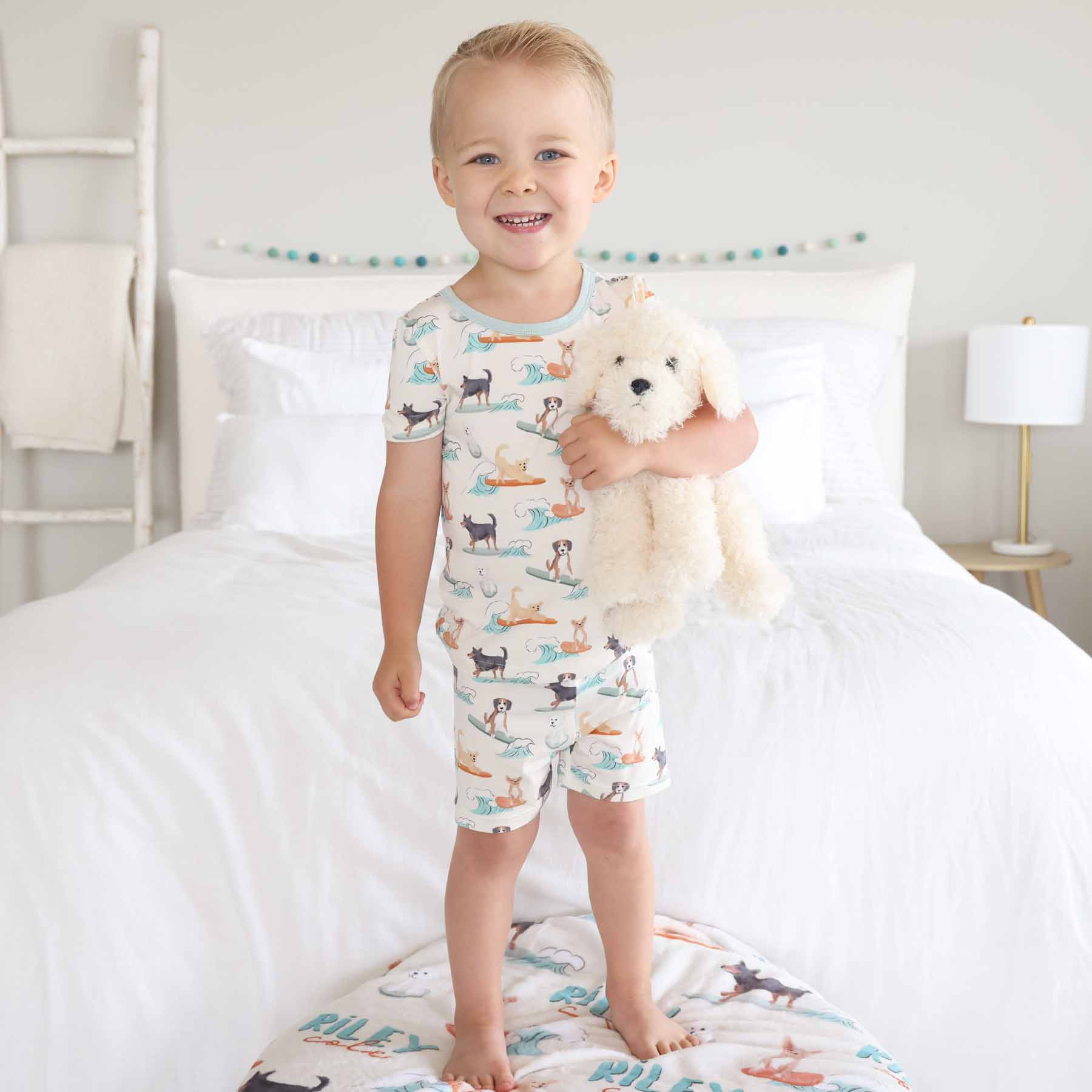 Paddle Pups Two Piece Pajama Set | Caden Lane