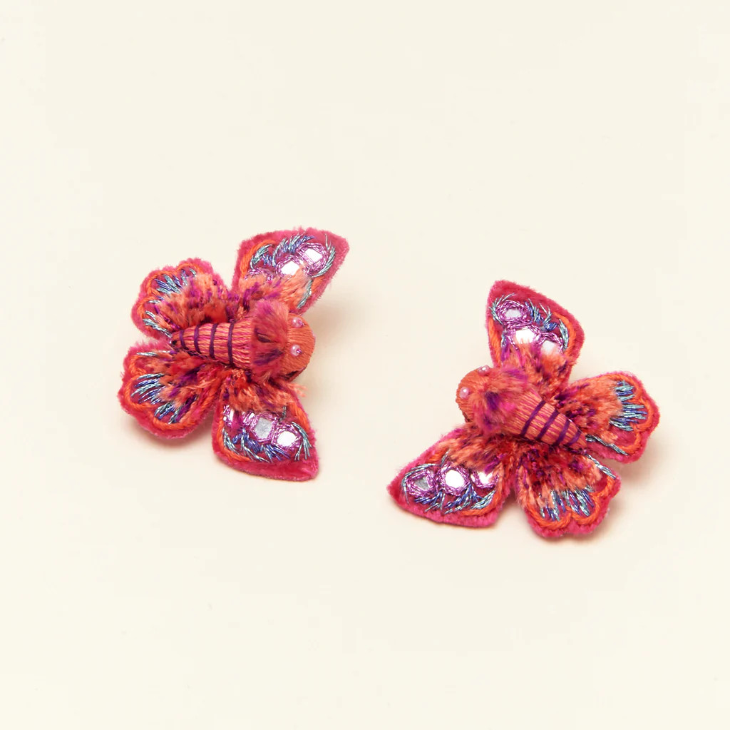 Vive Lux Butterfly Earring Pink | Mignonne Gavigan