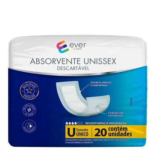 Absorvente Ever Care Incontinência Urinária Moderada 20 Unidades | Drogaria Sao Paulo (BR)