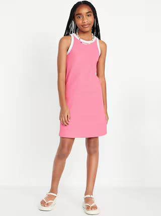 Printed Fitted Sleeveless Dress for Girls | Old Navy (US)