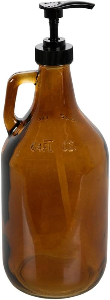 Hobby Lobby Glass Soap Dispenser with Pump (Amber, Black) | Amazon (US)
