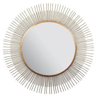 Pinnacle Medium Round Gold Contemporary Mirror (36 in. H x 36 in. W) 18FM1506E - The Home Depot | The Home Depot