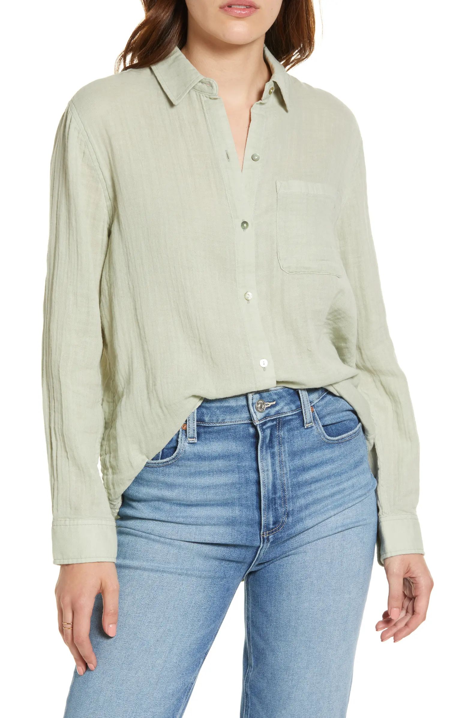 Ellis Organic Cotton Button-Up Shirt | Nordstrom