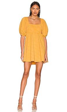 Free People Violet Mini Dress in Carrot Ginger from Revolve.com | Revolve Clothing (Global)