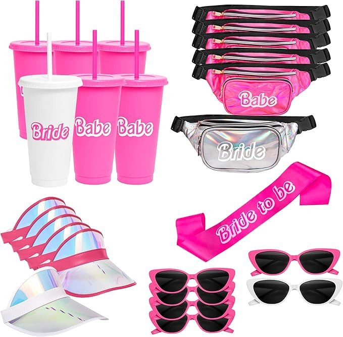 25-Piece Bachelorette Party Favors Set – 5 Babe Bachelorette Fanny Packs + 1 Bride Fanny Pack ... | Amazon (US)