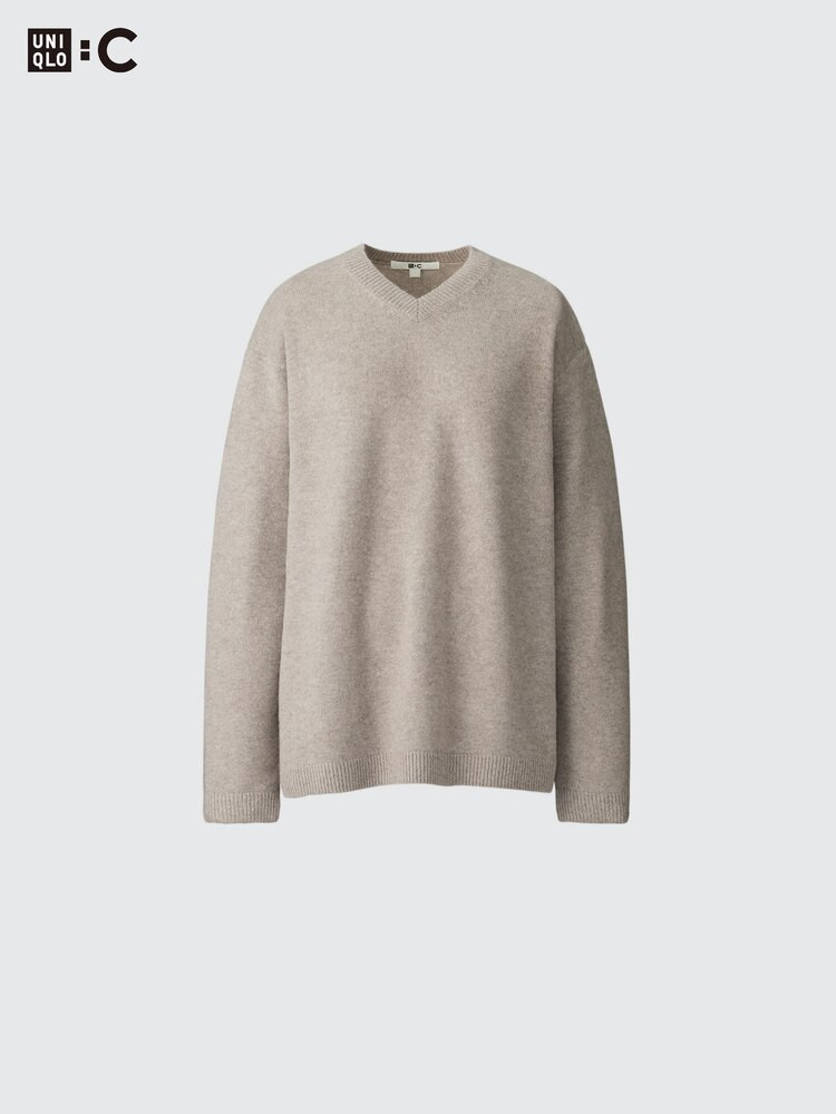 Cashmere Relaxed Sweater | V-Neck | UNIQLO (US)