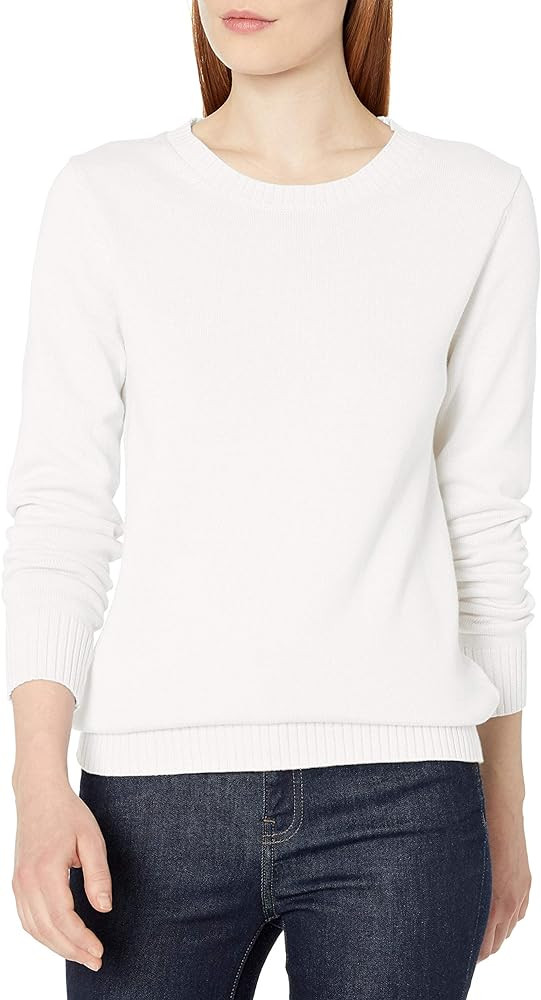 Amazon Essentials Women's 100% Cotton Crewneck Sweater (Available in Plus Size) | Amazon (US)