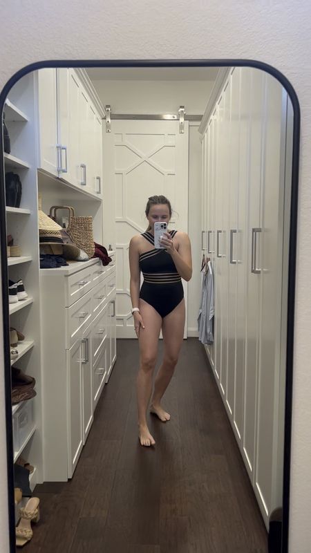 This suit style is super flattering with the mesh around the smallest part of the waist!

#LTKunder50 #LTKswim #LTKFind