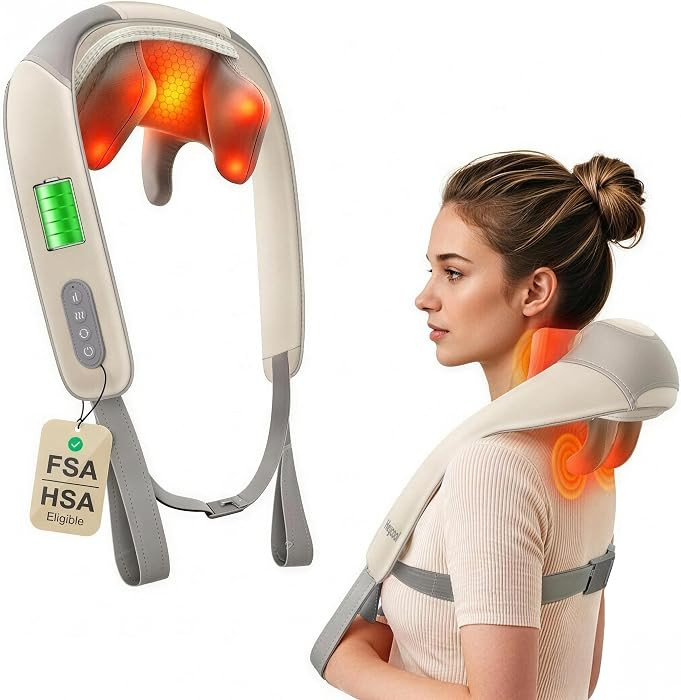 Heycool Cordless Neck Massager with Heat, FSA Eligible HSA | Amazon (US)