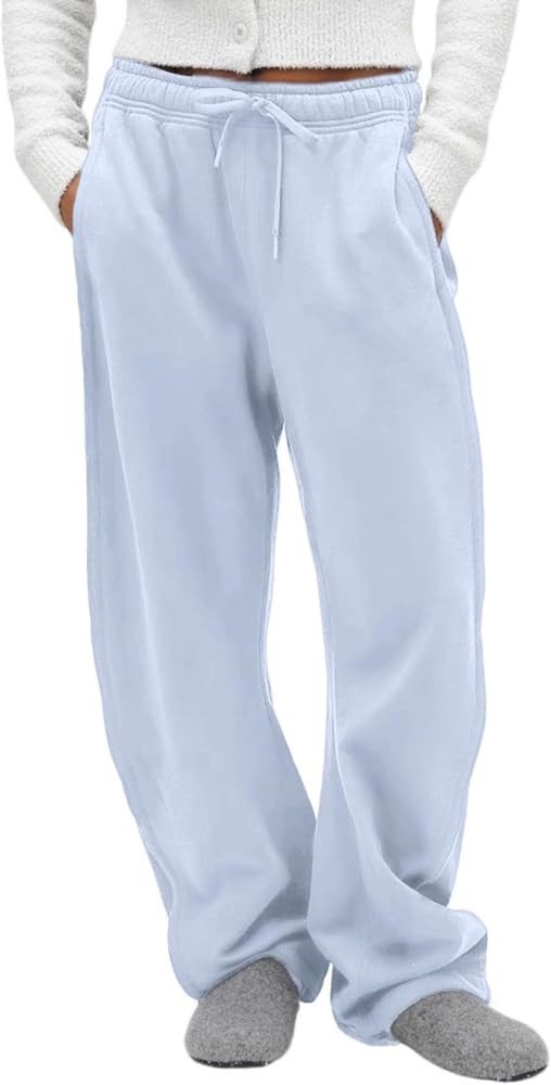FAIABLE Women's Sweatpants Wide Leg - Super Soft Sweat Pants Fleece Baggy Joggers with Pockets, D... | Amazon (US)