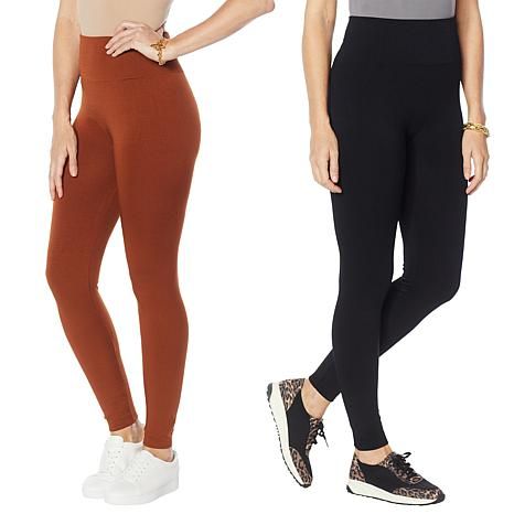 EZ by Nina Leonard 2-pack Legging - 20036950 | HSN | HSN