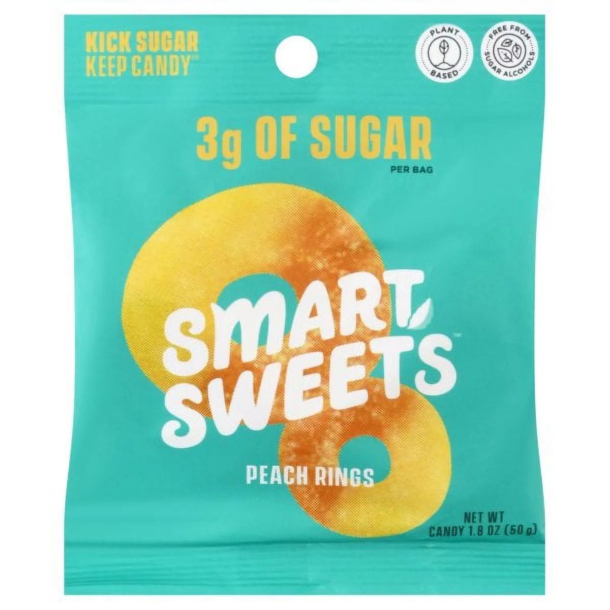 Smart Sweets Peach Rings Gummy Candy, 1.8 oz Bag | Walmart (US)
