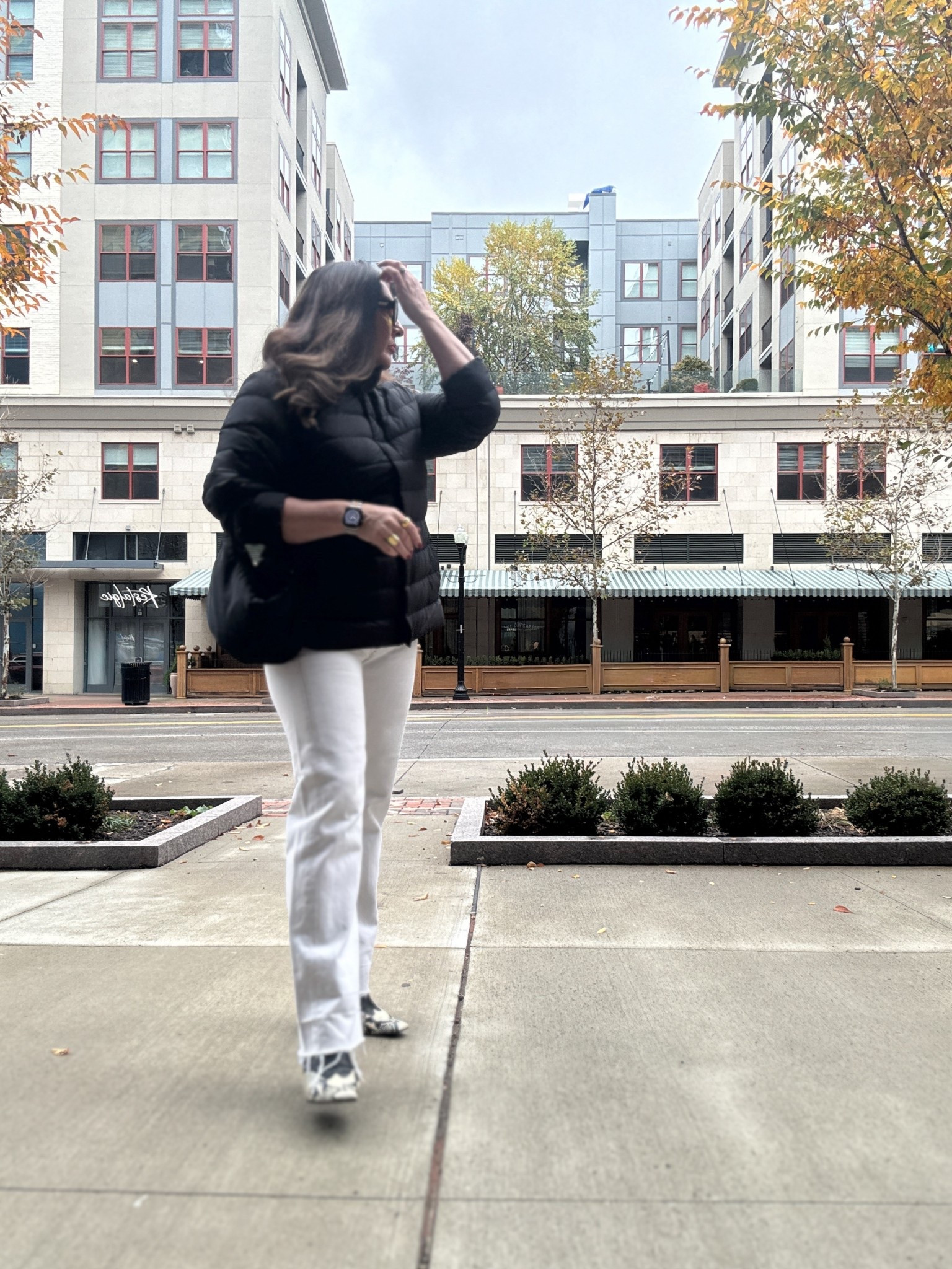 Keeping warm. Lightweight puffer jacket. 

#LTKOver40 #LTKSeasonal #LTKMidsize