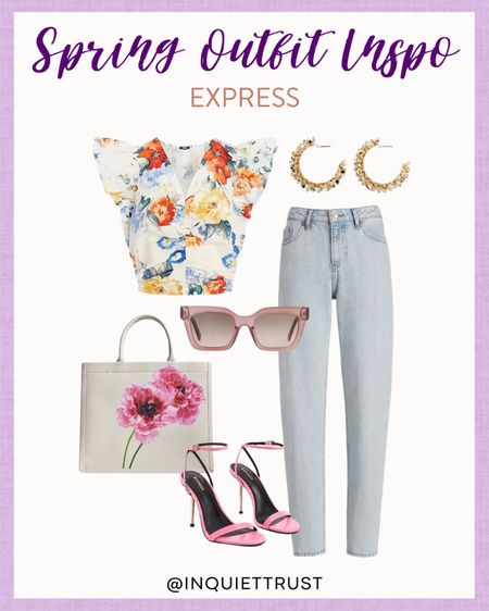 Spring Chic Outfit Inspo: floral blouse, jeans, and pink heels!

#springfashion #casualstyle #floralhandbags #outfitidea

#LTKFind #LTKstyletip #LTKunder100