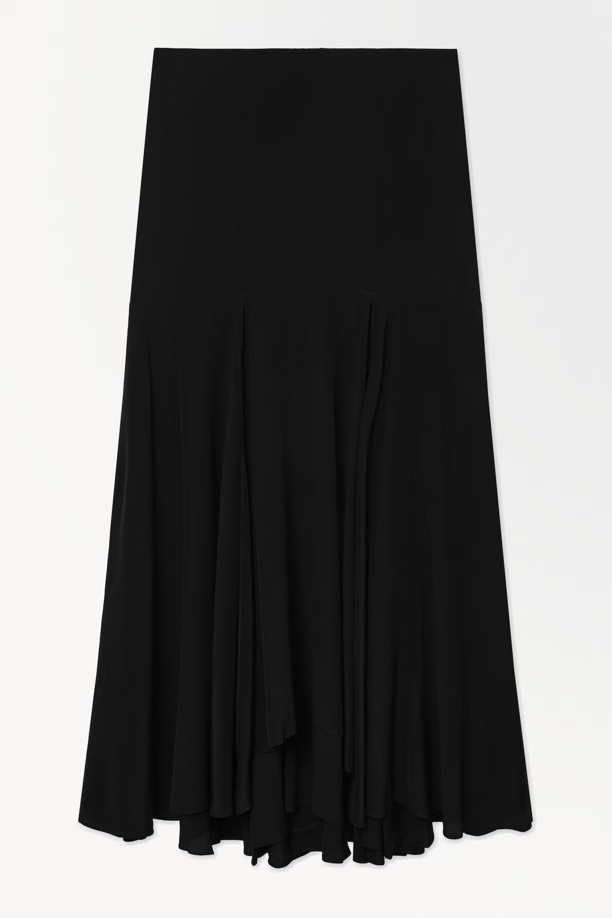 THE FLARED SILK MAXI SKIRT - BLACK | COS | COS (EU)