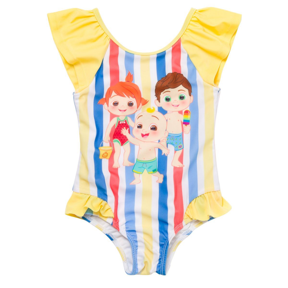 CoComelon Tomtom Yoyo JJ Girls One Piece Bathing Suit Toddler | Target