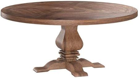 Coaster Home Furnishings Florence Round Pedestal Dining Table Rustic Smoke | Amazon (US)