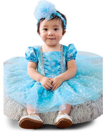 Baby 3Pc Snow Dress Cape And Headband Costume, Polyester | TJ Maxx