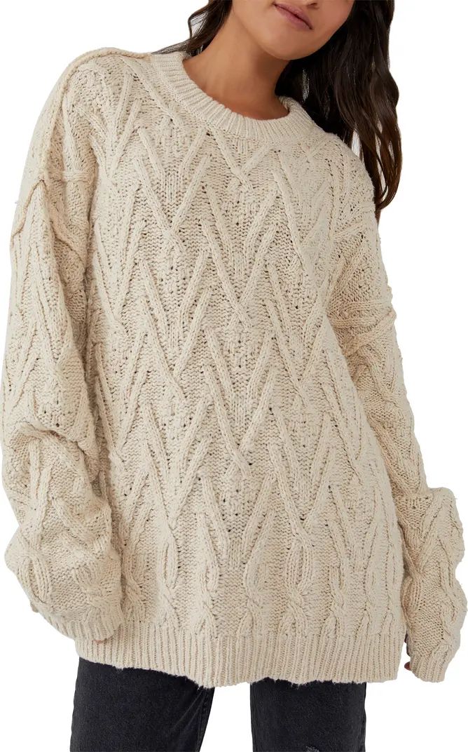 Free People Isla Cable Stitch Tunic Sweater | Nordstrom | Nordstrom