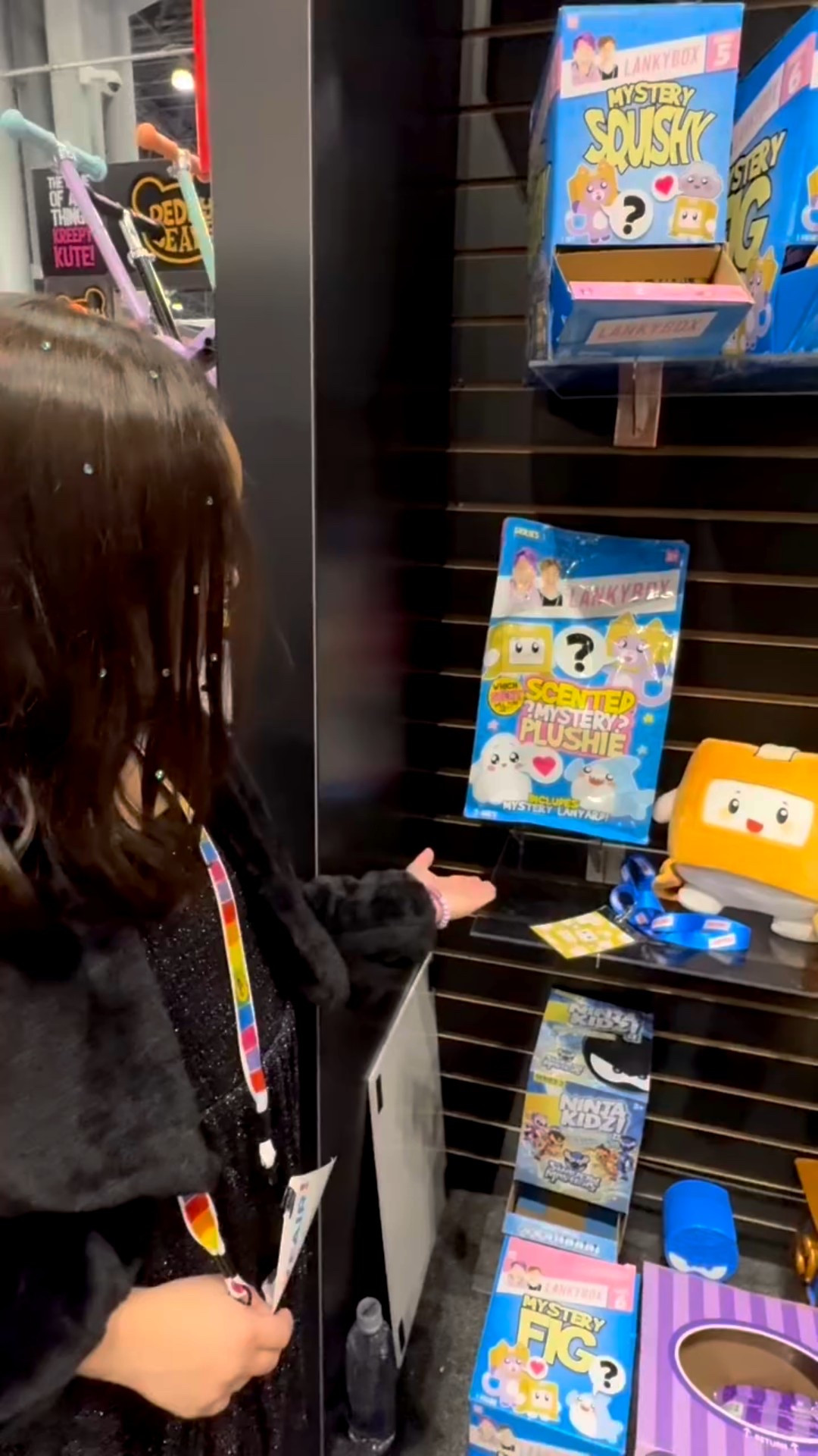 Sofia was beyond excited to get a few seconds at the Bonkers Toys booth to check out some of her favorites! From the moment she walked in, it was all smiles and pure joy—so many amazing toys to see! 

LankyBox toys are fun collectibles inspired by the popular YouTube duo known for their energetic and silly videos. These toys often feature bright colors and quirky designs that appeal to kids who love playful characters and imaginative play. Whether it’s figures, playsets, or plush versions, LankyBox toys bring the channel’s humor and personality off the screen and into real-world fun.






#LTKFindsUnder50 #LTKKids #LTKHoliday