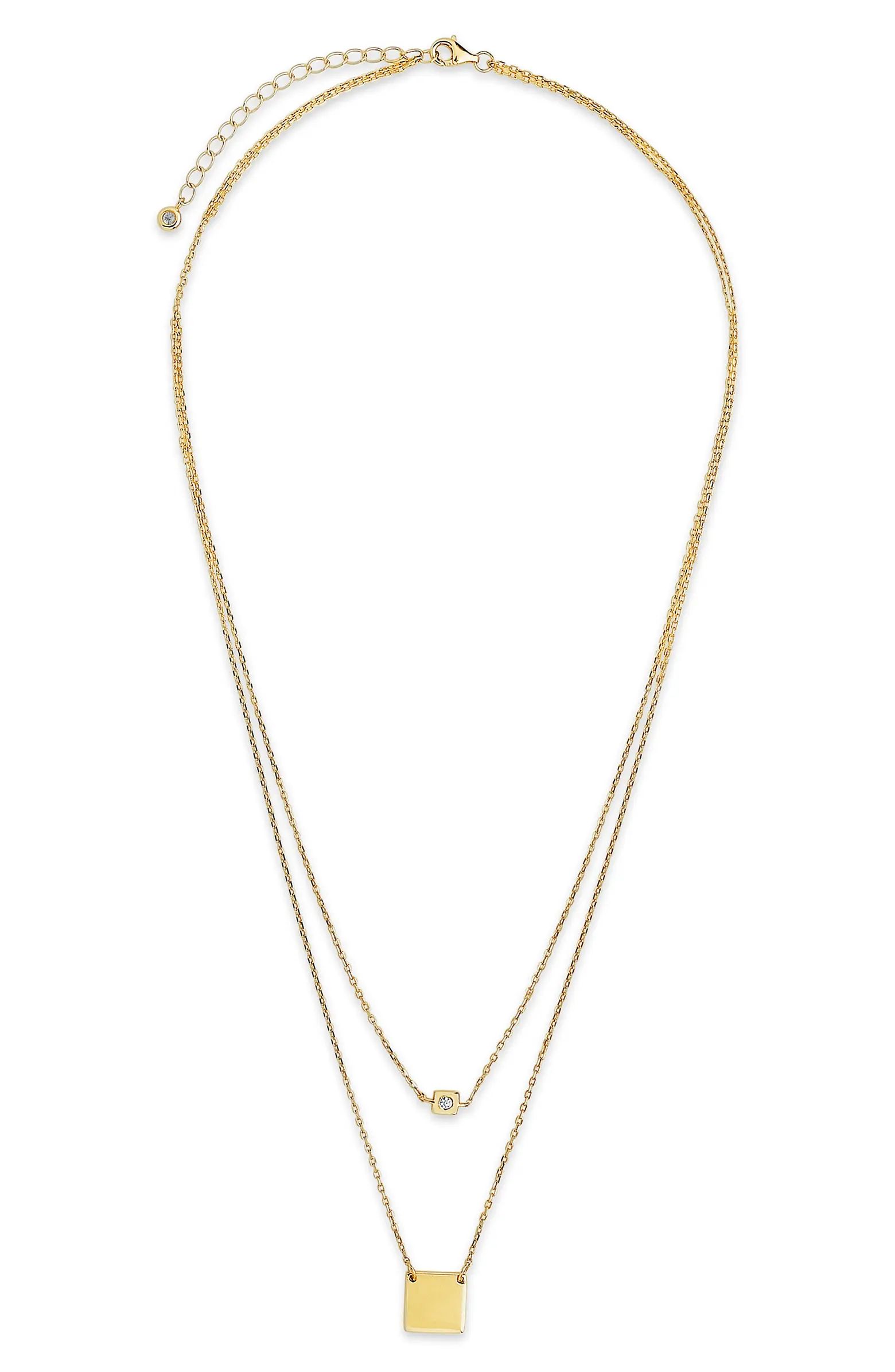 Square Tag Layered Necklace | Nordstrom