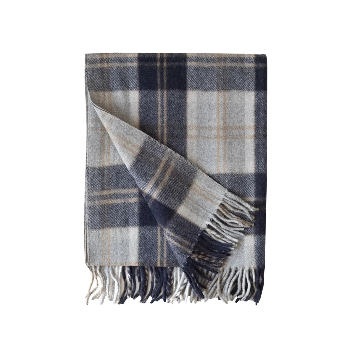 Navy Tartan Throw | Tuesday Made