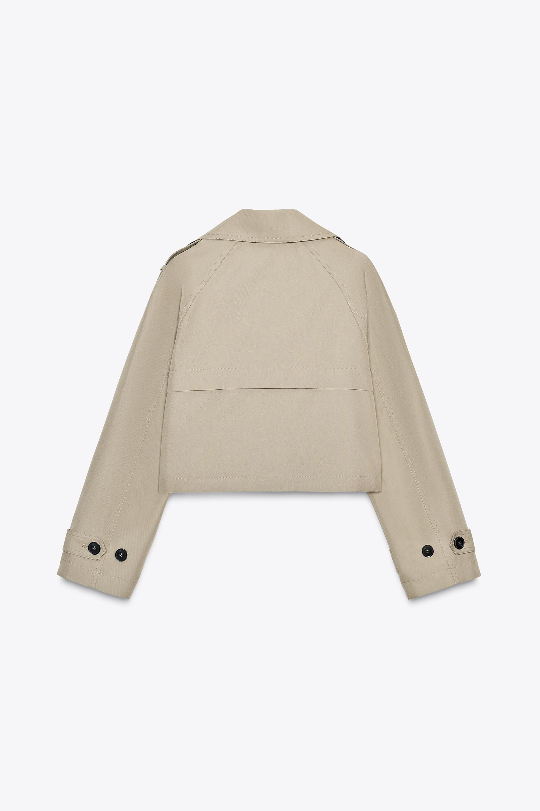 DOUBLE-BREASTED SHORT TRENCH COAT | Zara UK