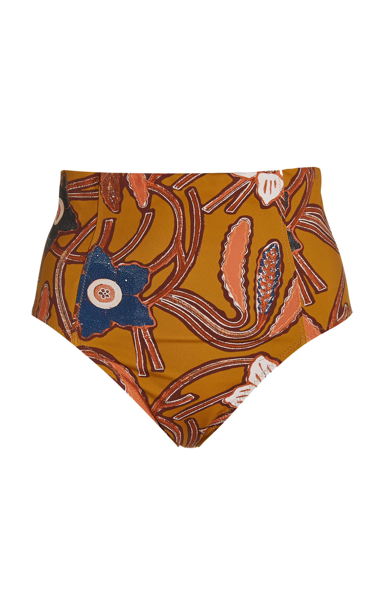 Ulla Johnson - Women's Zahara Printed High-Rise Bikini Bottom - Yellow - S - Moda Operandi | Moda Operandi (Global)
