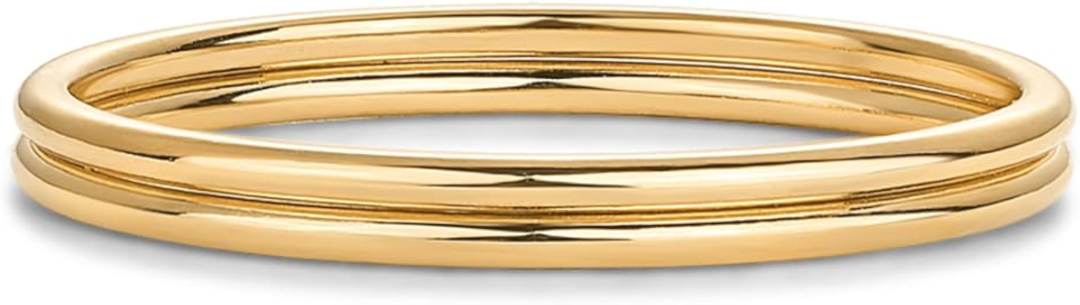 PAVOI 14K Gold Plated Stackable Ring Pack for Women | Waterproof Stainless Steel Dainty Layering ... | Amazon (US)